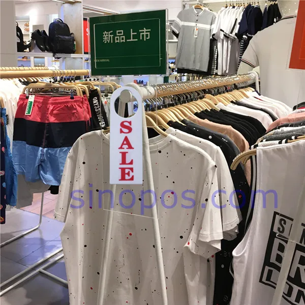 Большие продажи знаки для вешалка, одежда вешалки бар hangrail пластик Размер делитель большой маркер примерочную двери управления теги