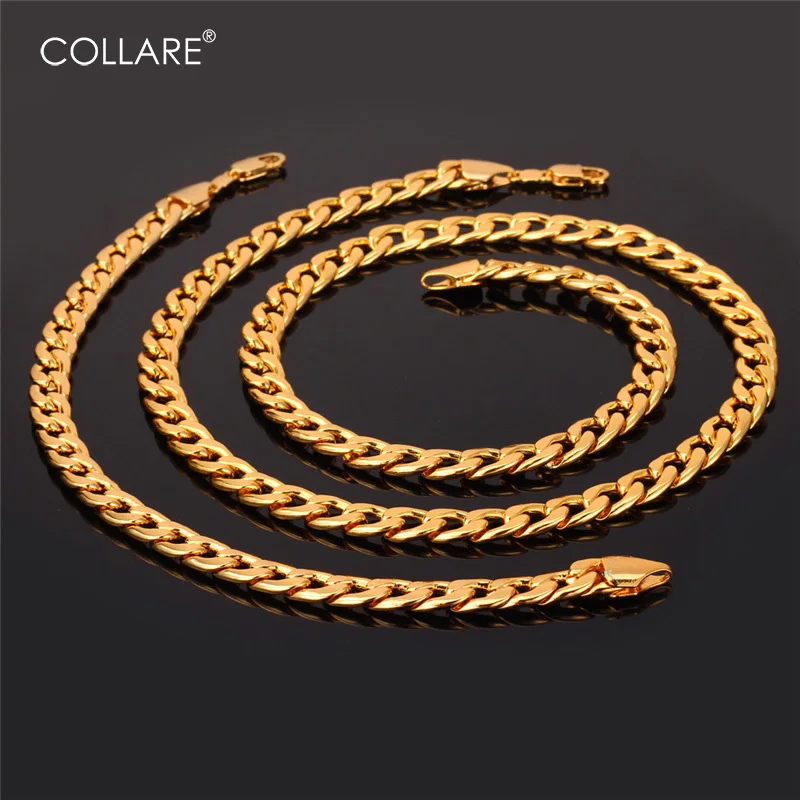 Мужской ювелирный комплект из колье и браслета под розовое золото серебро|men jewelry