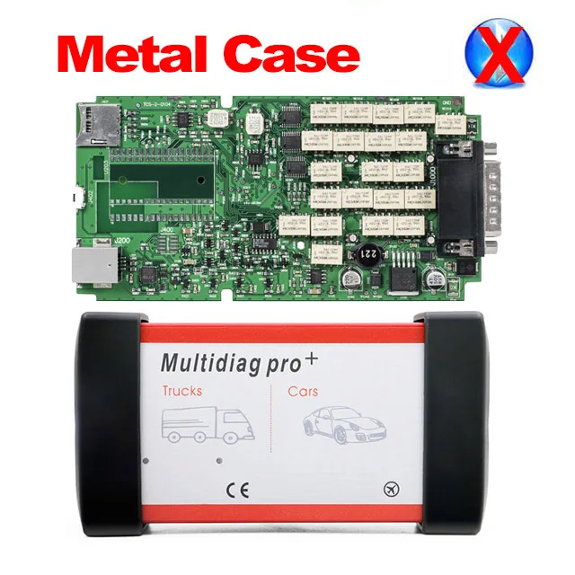 Multidiag pro+ металлический чехол cdp tcs bluetooth Одиночная зеленая плата,00 Keygen OBD2 считыватель кодов Авто OBD диагностический инструмент - Цвет: NO BT metal case