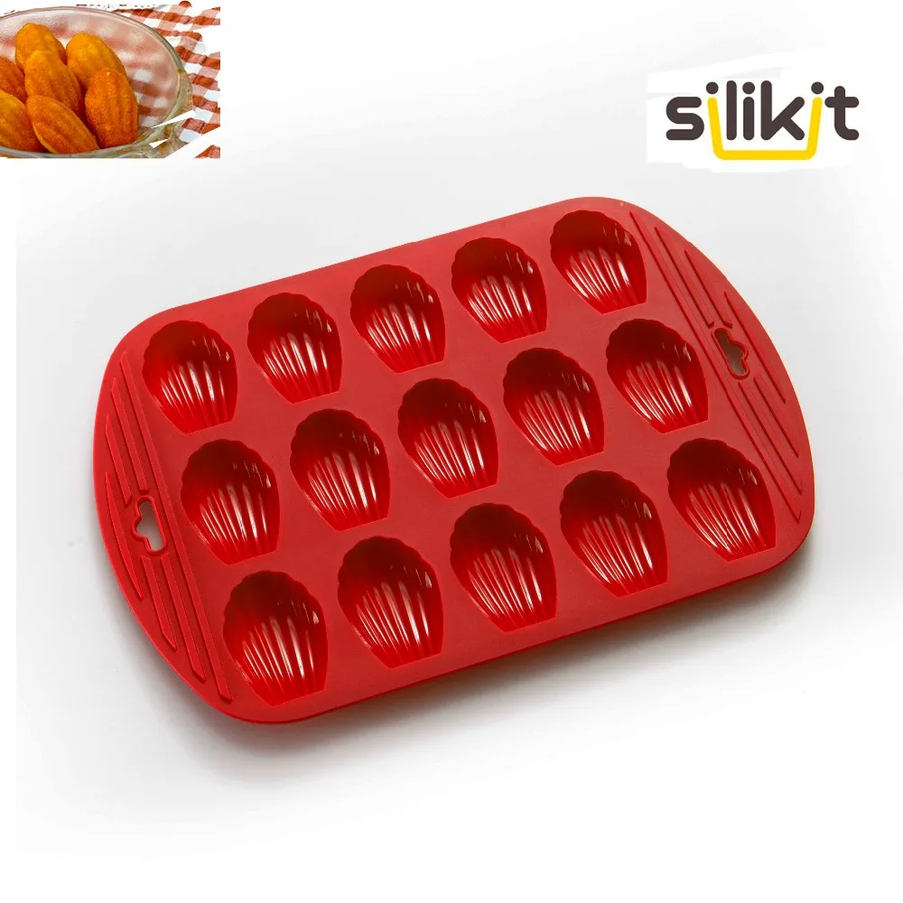 Бесплатная доставка Силиконовые 15 оболочка формы для выпечки мадленки форма