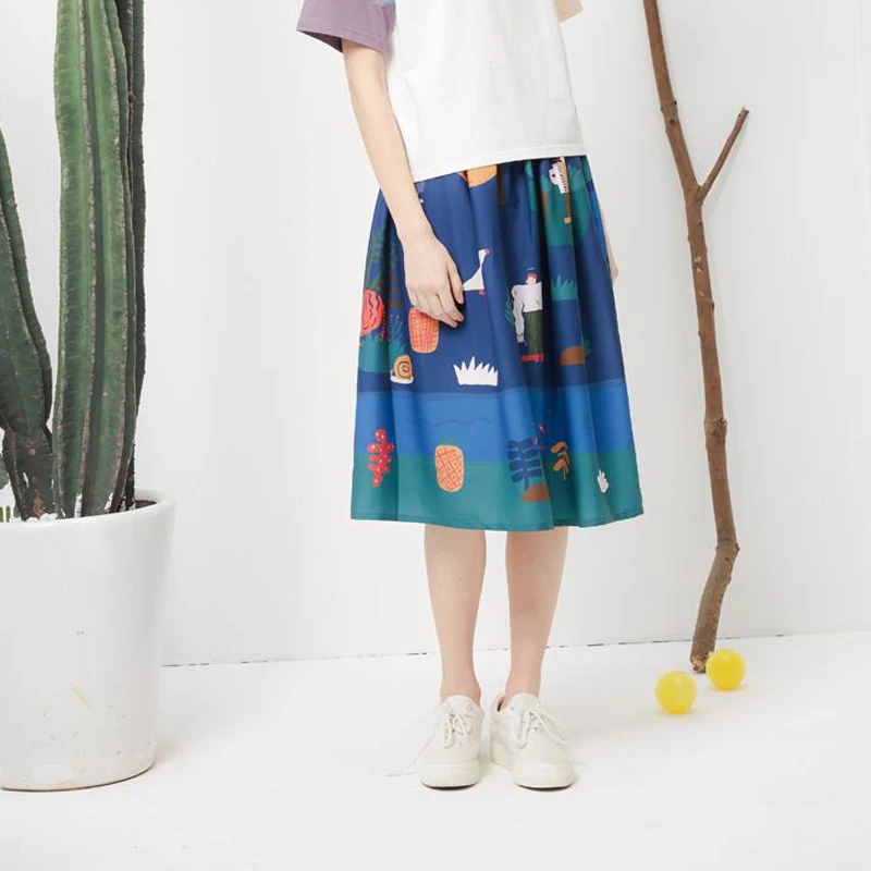 Новые летние женские шифоновые юбки с эластичной резинкой на талии Женская юбка