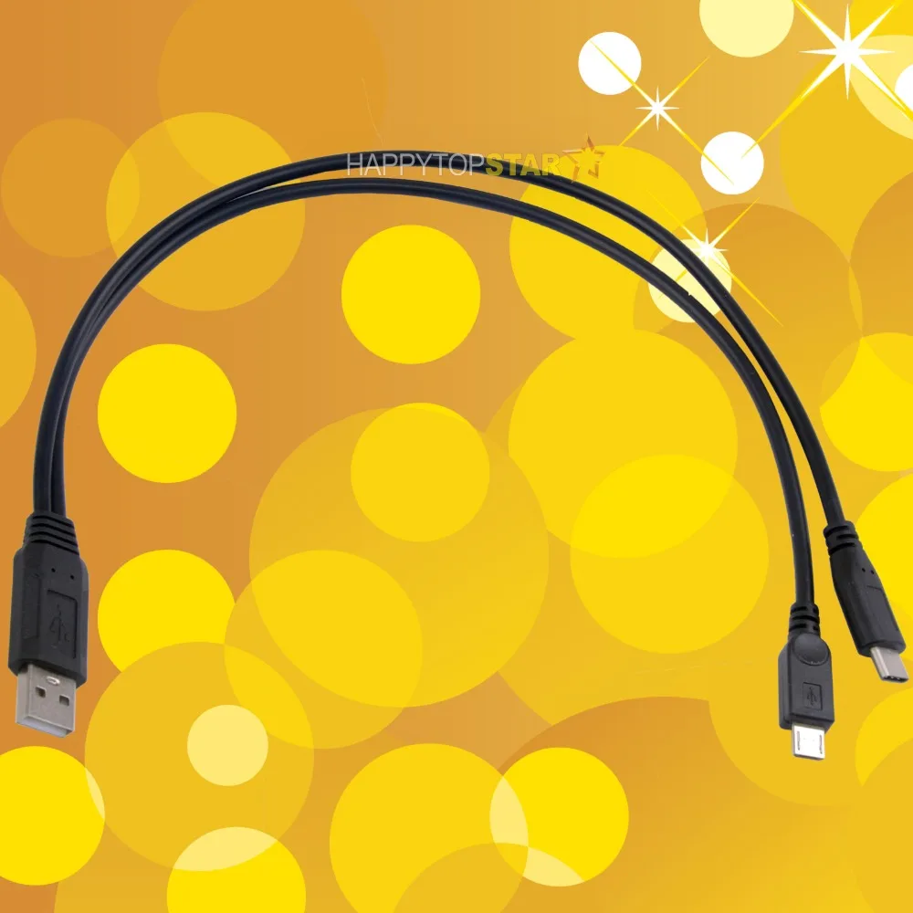 Адаптер переходник 2 в 1 USB 0 A Male к 3 Type C & Micro шнур для Mac Book Huawei Chromebook|usb to usb|cable usb a