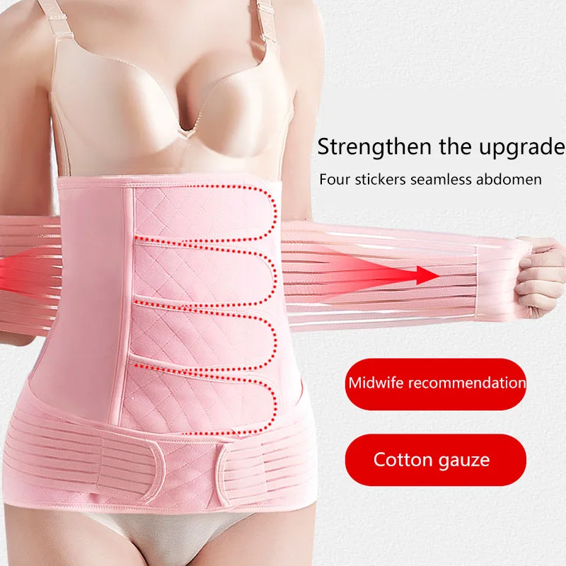 Послеродовой бандаж тренажер для тонкой талии корсет живота пояс таза редуктор