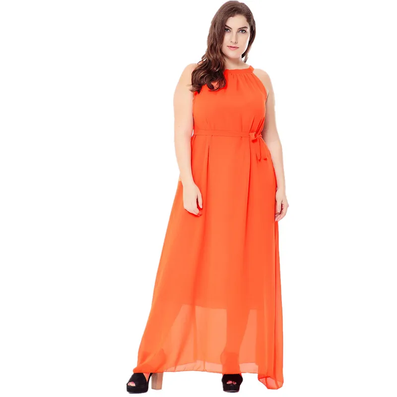 Женское платье без рукавов в богемном стиле праздничное большого размера лето 2019