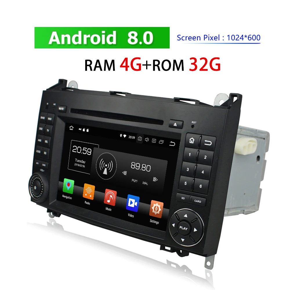 Автомобильный мультимедийный плеер 2 Din Android 8 0 навигатор для Mercedes Benz W169 Viano Vito 2005