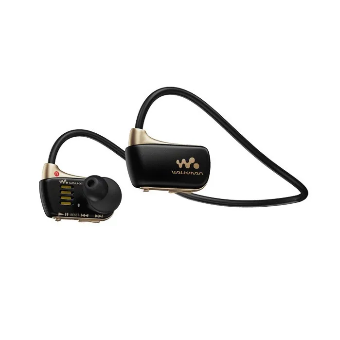 Б/у, sony NWZ-W273S 4 Гб Водонепроницаемый все-в-одном MP3-плеер-черный на голову плеер 4 ГБ