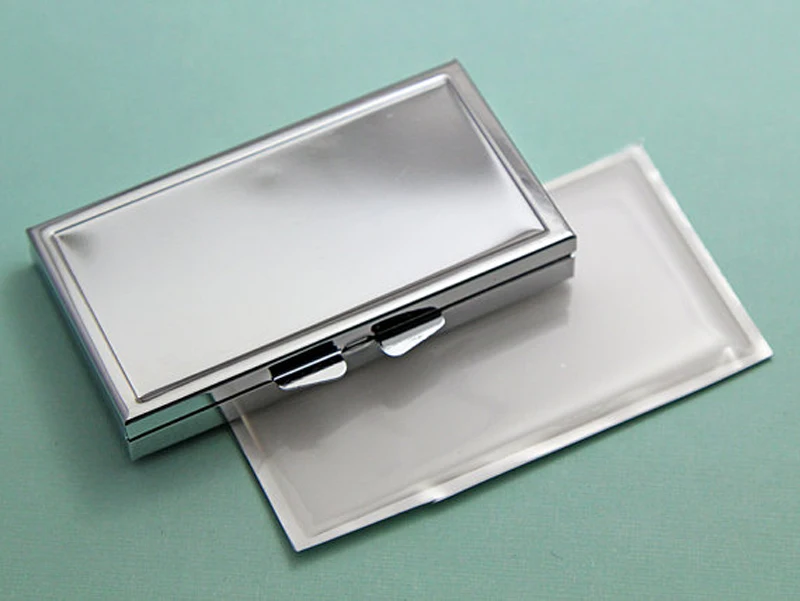 Металлический Еженедельный чехол для таблеток с зеркалом внутри Ретро