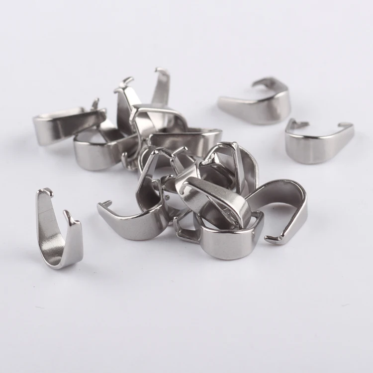Reidgaller 100 шт 4*9 мм нержавеющая сталь pinch bail diy кулон bails Для Изготовление украшений аксессуары
