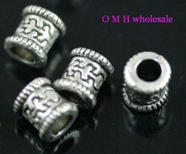 

OMH wholesale Free ship 25pcs tibetan silver Findings spacer beads Jewelry metal beads 7X5mm ZL140