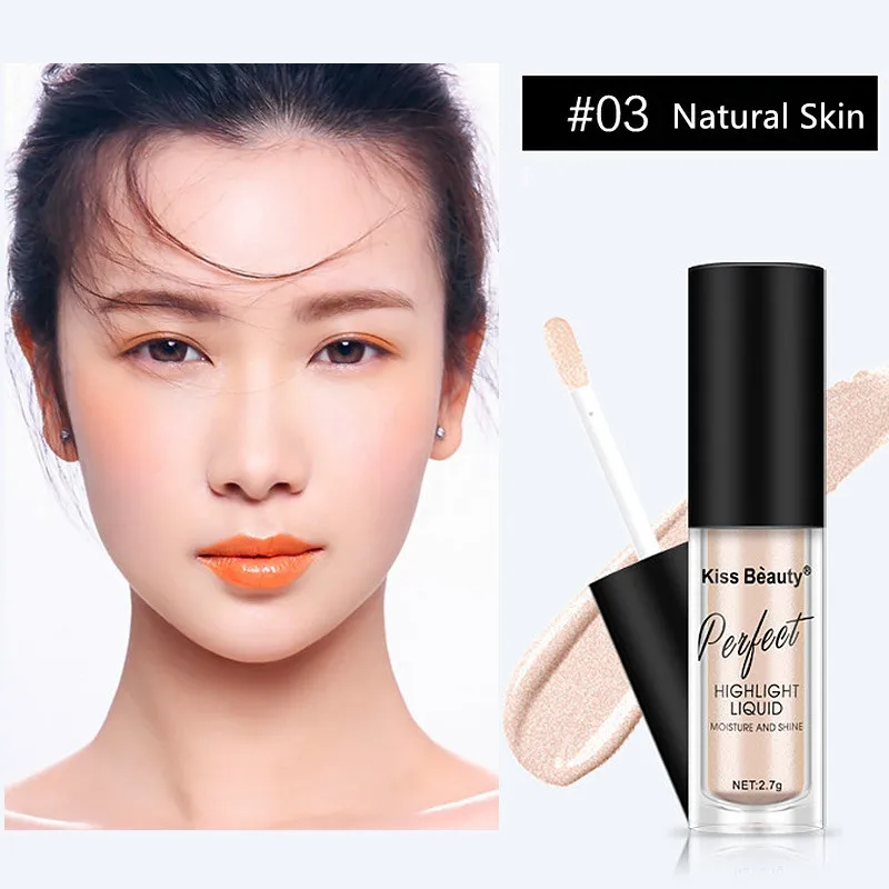 03 Natural Skin Макияж хайлайтер осветитель контуринг Макияж Лицо осветитель консилер жидкий хайлайтер праймер бронзер лицо светящаяся косметика - Цвет: 03 Natural Skin