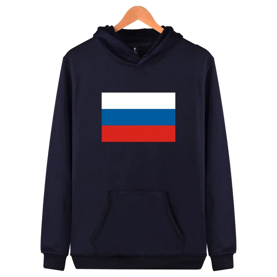 Толстовки с капюшоном флаг России мужская и женская зимняя одежда хлопковые