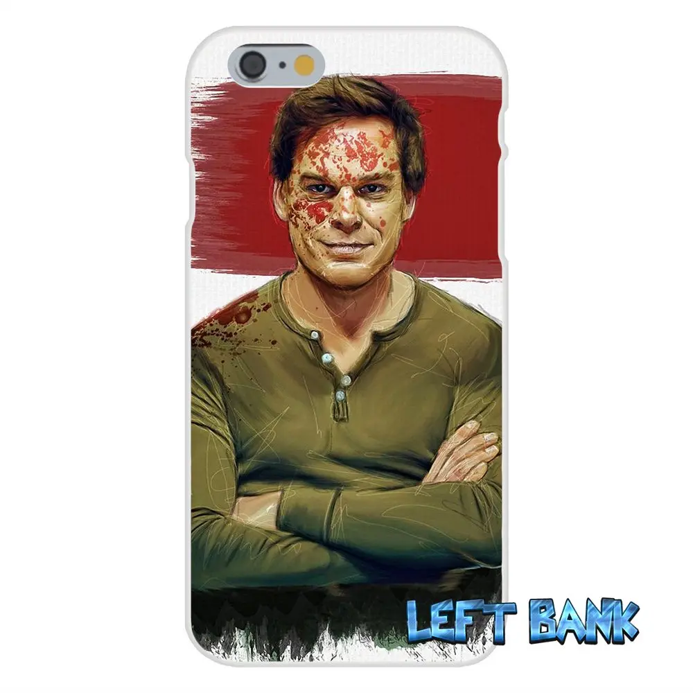Мягкий силиконовый прозрачный чехол из ТПУ для Samsung Galaxy Note 3 4 5 S4 S5 MINI S6 S7 edge Dexter Morgan