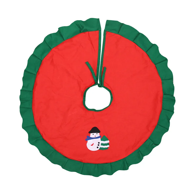 Snowman 90 см модный Рождественский Подарочный коврик с Санта-Клаусом, снеговиком, Рождественская юбка, украшение на рождественскую елку для дома, вечерние подарки на Рождество и праздник - Цвет: Snowman