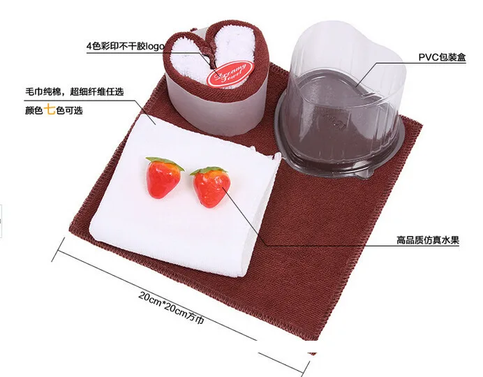 EMS 100 штук Свадебная вечеринка на день рождения в форме сердца полотенца с