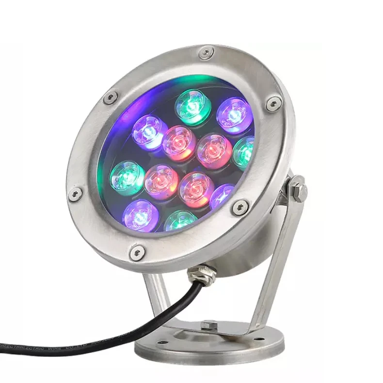 3 Вт/9 Вт/18 Вт/36 Вт IP68 Светодиодный свет RGB для использования в грунтовых водах открытый водонепроницаемый красочный прожектор для воды 12 в бассейн свет фонтан свет