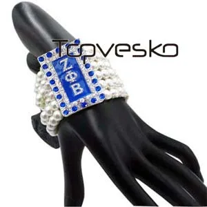 Bracelet Topvekso Мода Жемчуг zeta Phi Beta большое многослойное эффектное колье, ожерелье, браслет ювелирный набор - Окраска металла: Bracelet