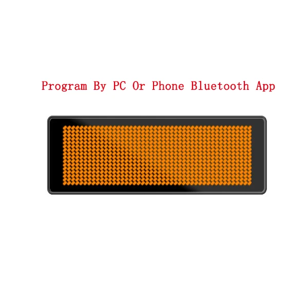 Brief Rechargeable Led Name Tag Mini Digital Bluetooth APP Programmable Scrolling Message Tag Badge Sign Support All Languages - Цвет: Orange-B