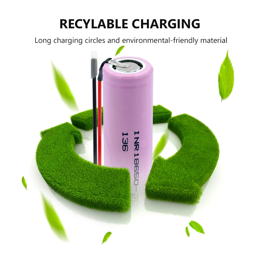 INR18650 30A разряд Li ion 18650 30Q перезаряжаемые батареи 3 7 v литиевые 3000mAh батарея + DIY