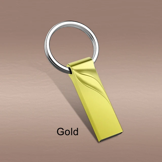 Gold 2,0 Водонепроницаемый флеш-накопитель 32 Гб 64 Гб 128 ГБ 8 ГБ 16 ГБ USB флеш-накопитель Memoria металлическая ручка высокоскоростная ручка 16 32 64 8 128 ГБ P5 - Цвет: Gold