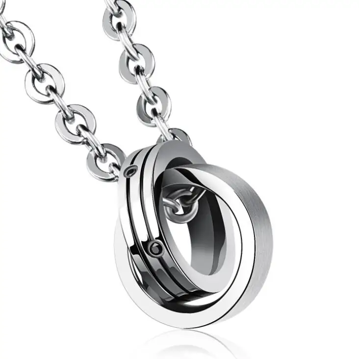 Романтическое ожерелье с кулоном для влюбленных мини инкрустированным