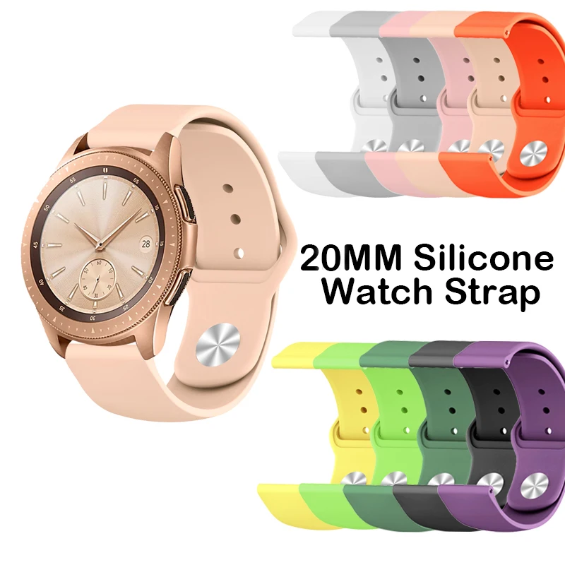 20 мм/22 мм ремешок для наручных часов samsung Galaxy Watch 46mm Шестерни S3 мягкий резиновый