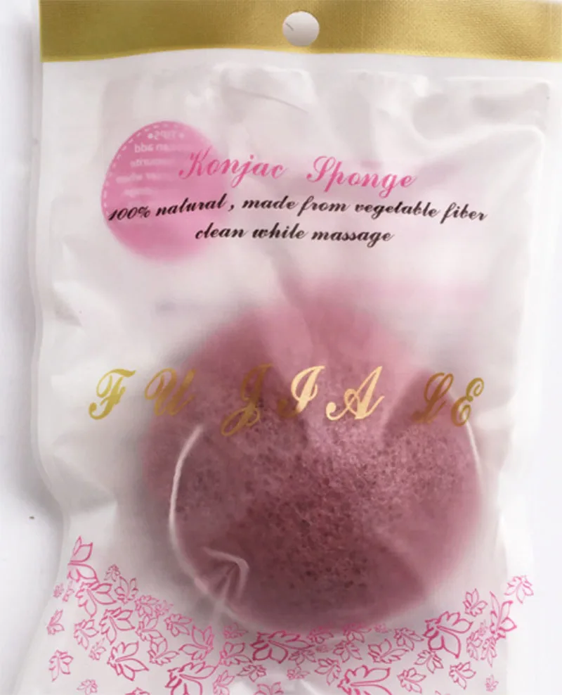 red 70*40 спонж для умывания полукруг сухой натуральный giantarum konjac sponge konnyaku для очищения лица, отшелушивания, купания - Цвет: red