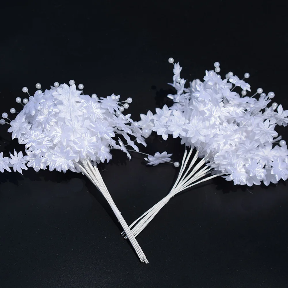 10 шт. Искусственные цветы цепочка с жемчужными бусинами гирлянда Свадебная