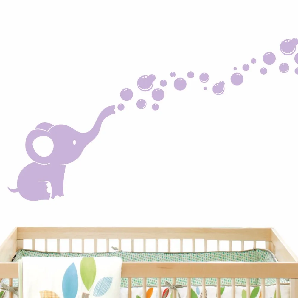 Слон пузырьки детские настенные виниловые Декорации для детской комнаты 69 см x 1270