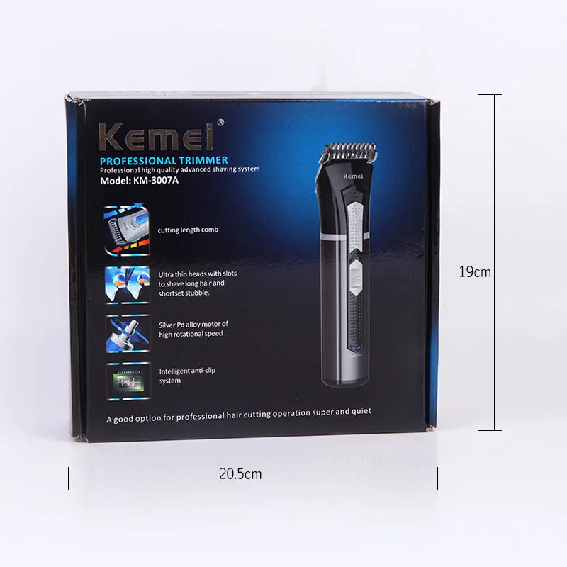 Kemei KM-3007A триммер для стрижки волос борода Профессиональный бритвенный