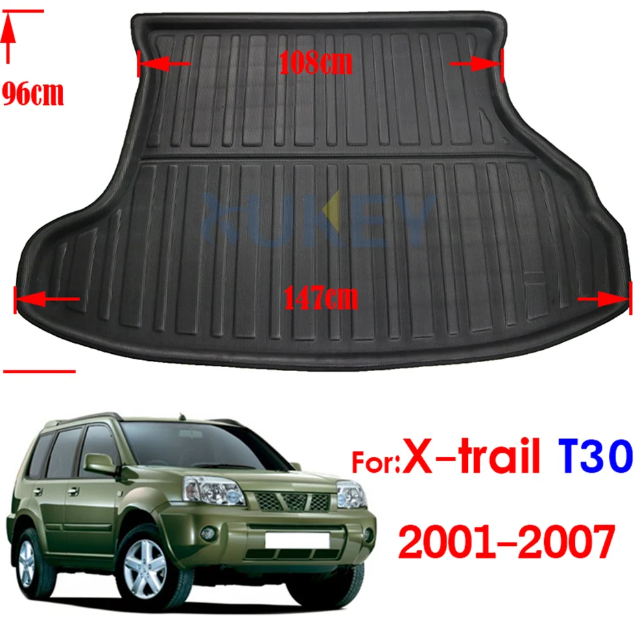 X-TRAIL T30 Автомобильный багажник грузового лайнера для Nissan X-Trail Rogue XTrail T30 T31 T32 2001- задний багажник коврик поднос Ковер защита от грязи - Название цвета: X-TRAIL T30