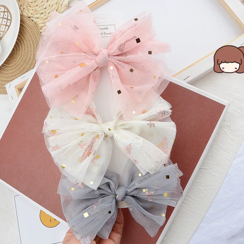 Принцесса Кружева заколки для волос с блестящими звездами Шпильки Для Девочек