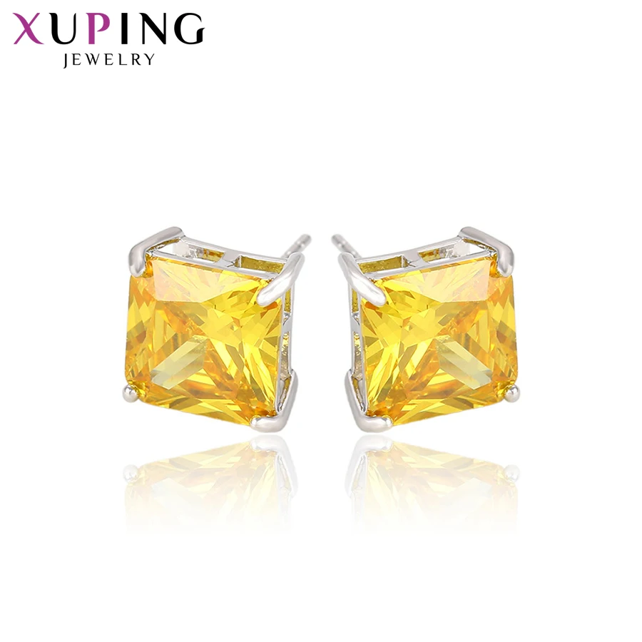 Серьги гвоздики Xuping женские ювелирные украшения золотого цвета в европейском