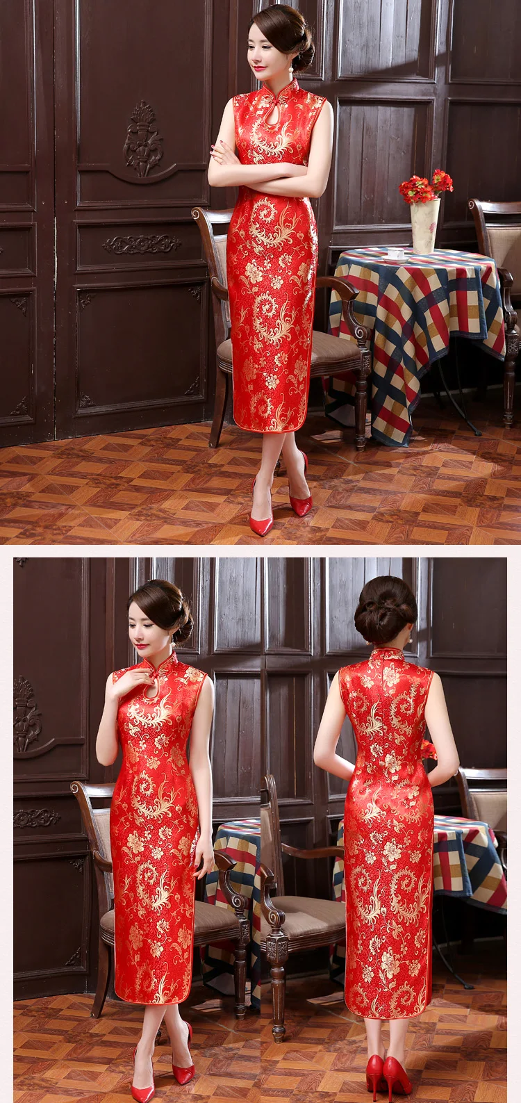 Сексуальное женское платье без рукавов, тонкое, Cheongsam, новинка, винтажное, китайское, воротник-стойка, Qipao, вечернее платье, vestidos