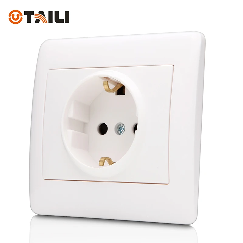 TAILI настенная розетка стандарта ЕС немецкая Schuko TL3321 OS|eu socket plug|plug euplug t |