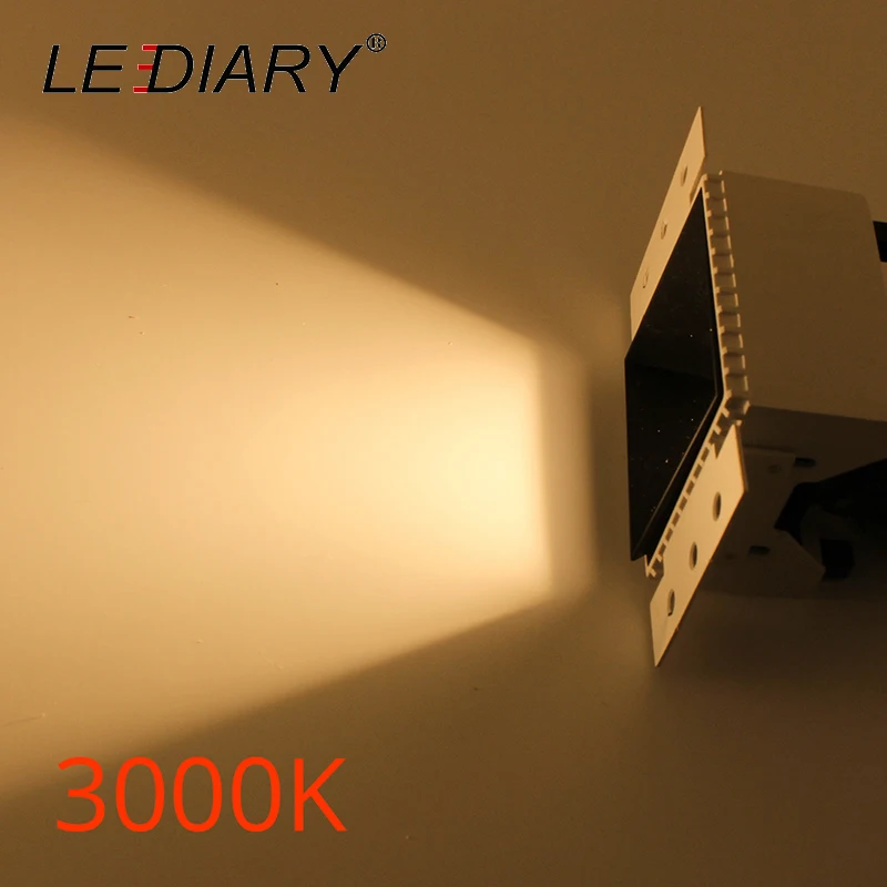 LEDIARY LED COB Квадратные светильники 9 Вт 220 в 75 мм с отверстиями антибликовым