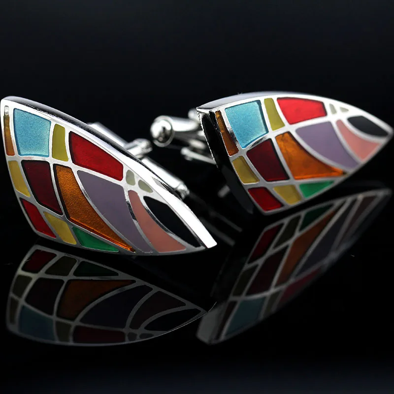 MMS High Quality stainless steel Cufflinks Jewellery pattern Color plant male French shirt cuff links men's Jewelry Gifts | Украшения и