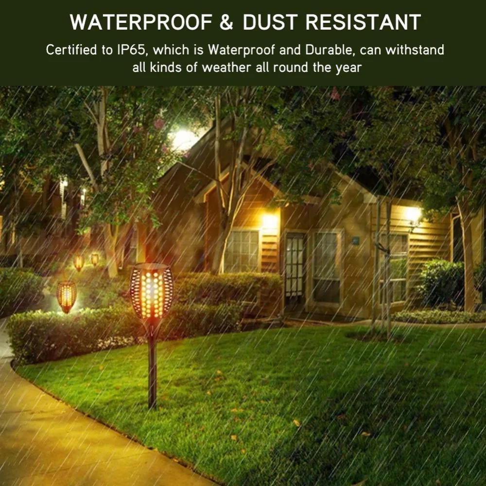 Солнечный свет дорожка факела танцевальное пламя освещение 96 LED от заката до