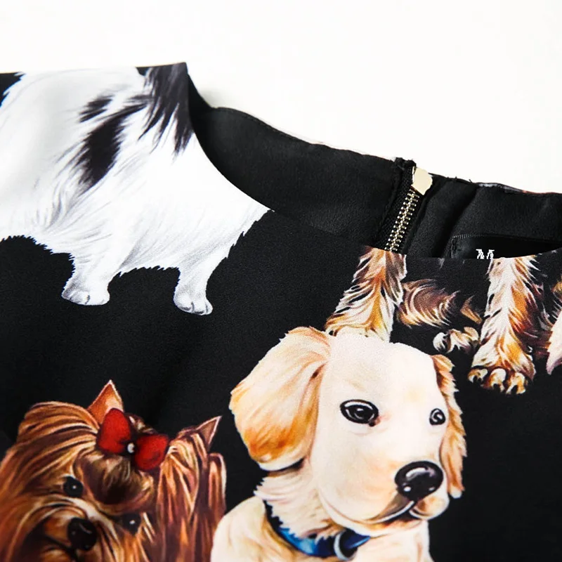 Летняя Новинка 2017 г. модные Товары для собак печати тонкий мини платье Высокое