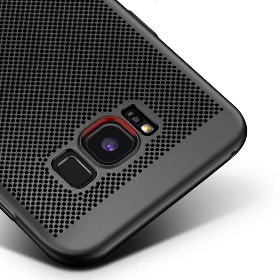Теплоотводящая крышка для Samsung Galaxy S8 Plus чехол PC Mesh Пластик жесткий S7 Edge Note 8 S9 A3 A5 A7