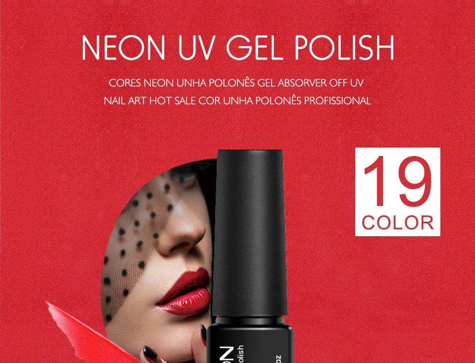 Huration Neon UV Lucky Гель-лак Гибридный гвозди художественный Гель-лак для ногтей для цветной Неоновый Цвет Глазурь УФ-гель для ногтей замочить