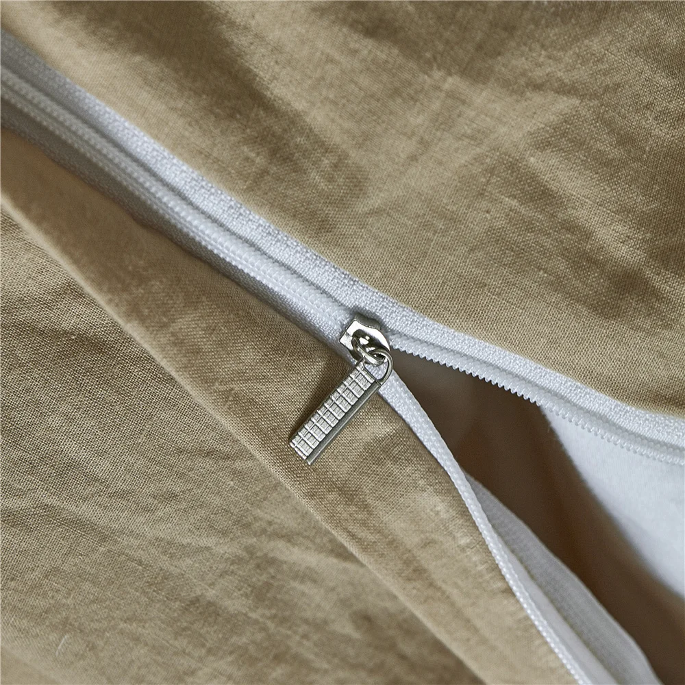 Современный стиль цвет хаки сплошной Комплект постельного белья для взрослых 3