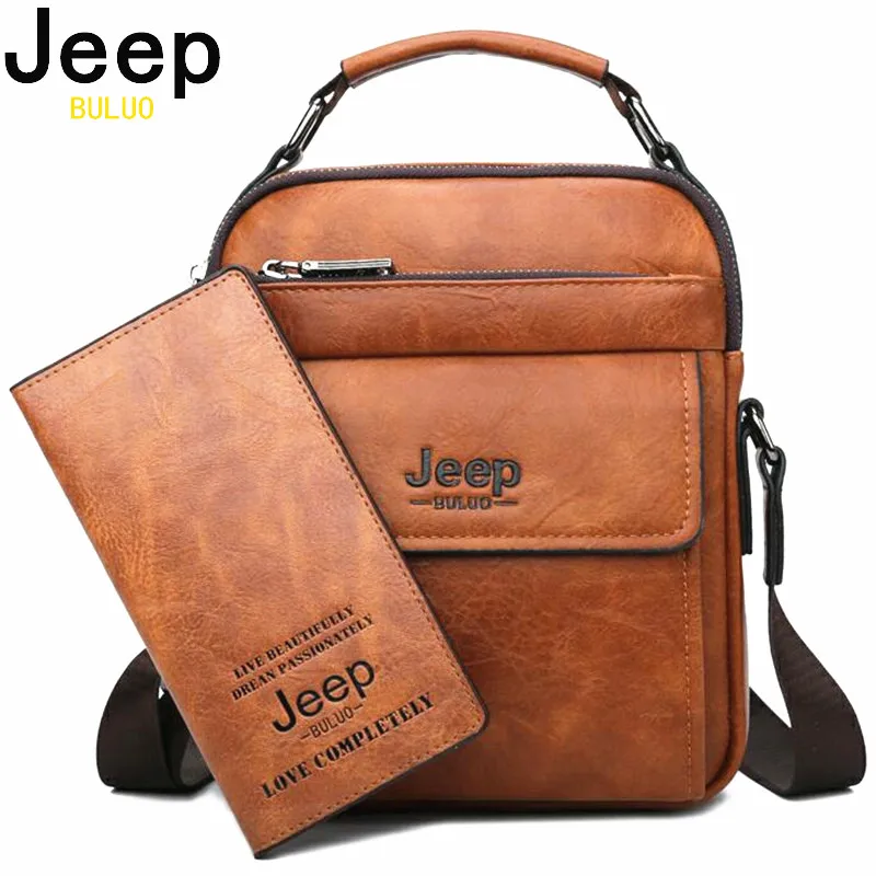 JEEP BULUO мужские сумки на плечо высококачественные мужская сумка мессенджер модная