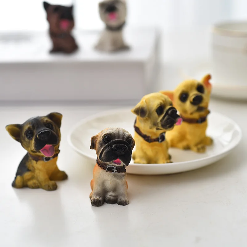 12 шт. полимерные собаки искусственный бульдог сказочные садовые миниатюры гномы