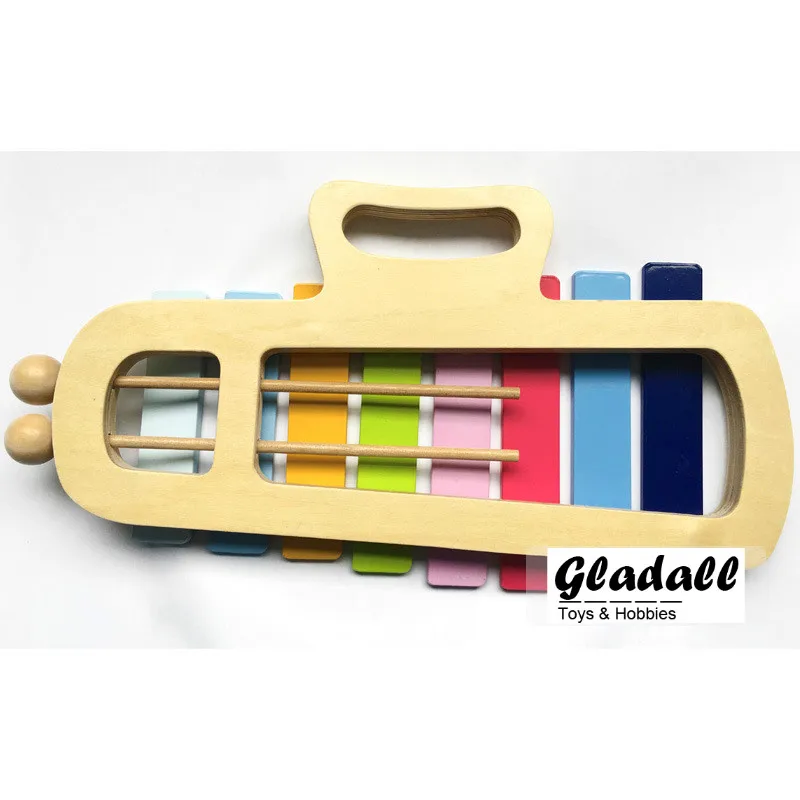 Funny Instruments Wooden Instrument for Children Kids Baby Music Toys portable Educational wooden hand knock aluminium piano | Игрушки и