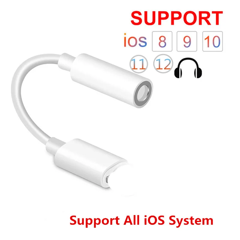 IOS 13 адаптер для наушников для iPhone 11 Pro Max 7 8 X XR AUX адаптер для Lightning Female до 3,5 мм штекер для наушников аудио кабель
