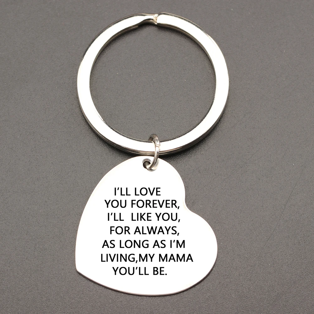 Брелок для ключей с сердечком из сплава Я буду любовь навсегда пока я живу моя