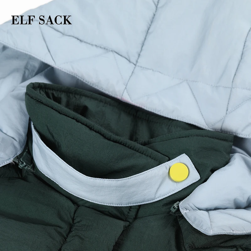 ELFSACK/Зимние новые пуховики для женщин 90% белый утиный пух пальто толстые