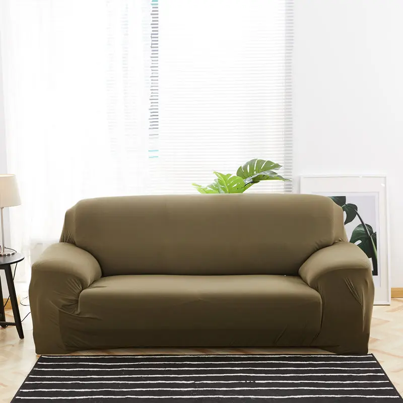 Gray-green Твердые Цвет чехлы для диванов спандекс эластичная европейских и американских полиэстер угловой диван кушетка чехол стоматологическое кресло крышка протектор Гостиная 1/2/3/4 местный - Цвет: Gray-green