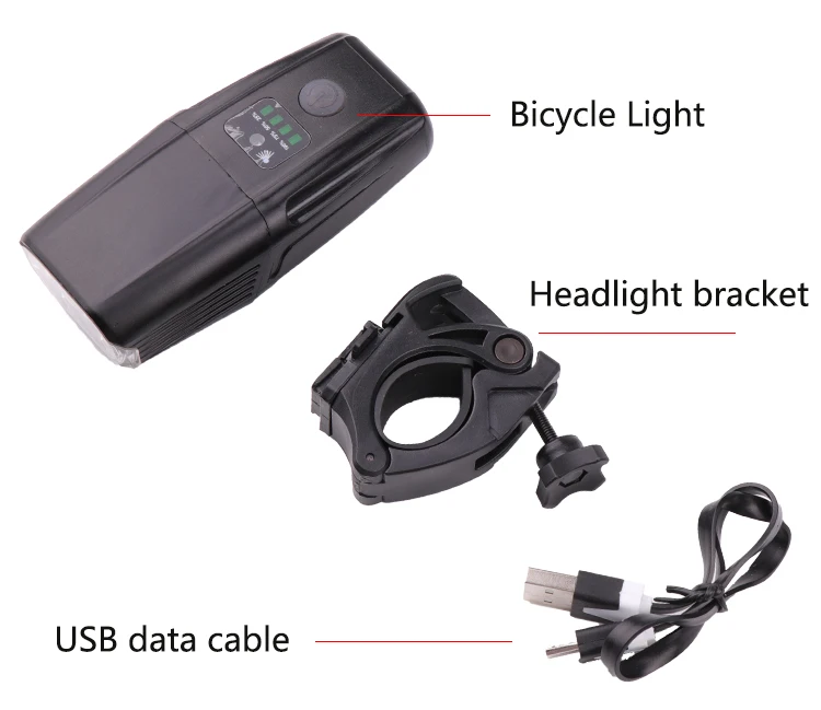 16000лм Индукционная велосипедная фара USB перезаряжаемая 2 * L2 светодиодный