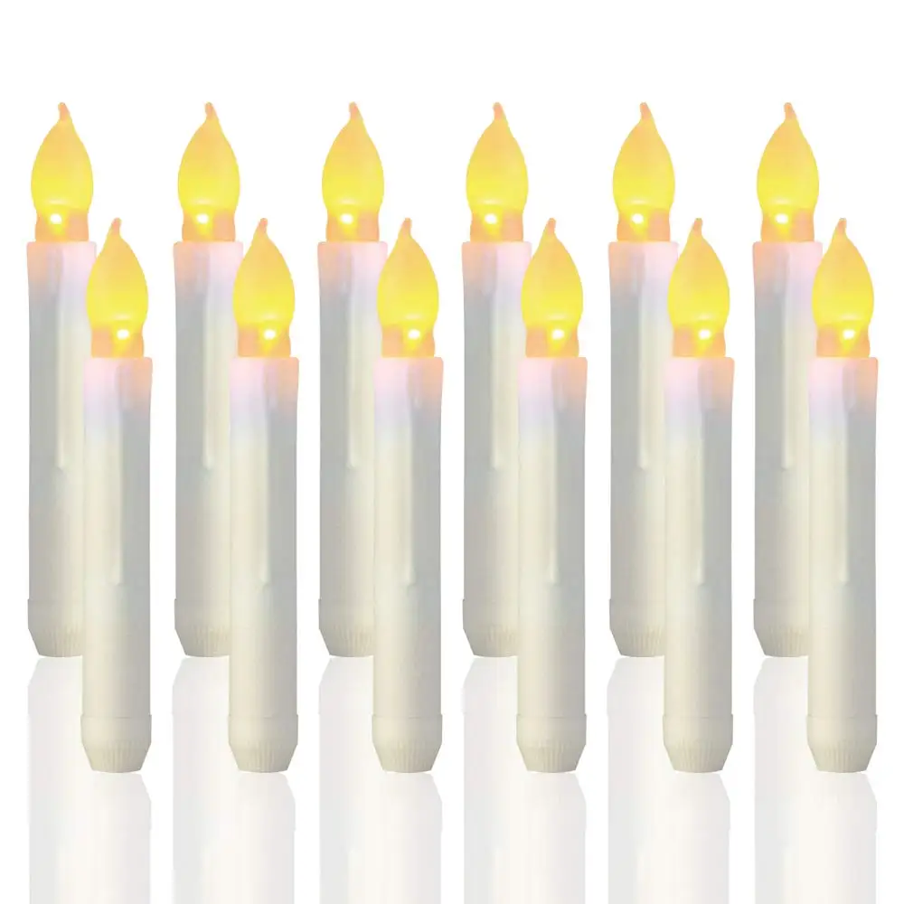 Упаковка из 2 свечей зауженные свечи на батарейках для вечерние класса свадьбы